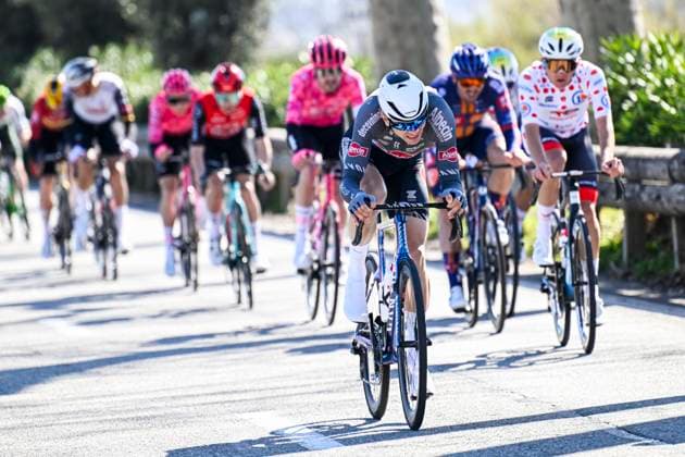 Paris - Nice 2025 - stage 8 NICE, FRANCE - MARCH 16 : Del Grosso Tibor (NED) of Alpecin - Deceuninck in action during stage 8 and final stage of the 83th edition of the Paris - Nice cycling race, a stage of 119,9km with start and finish in Nice on March 16, 2025 in Nice, France, 16 03 2025 ( Motordriver Kenny Verfaillie - Nice France  Copyright: xNicoxVereeckenx