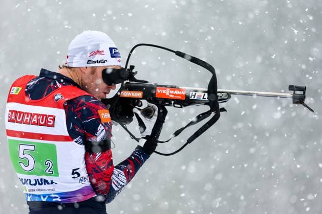 Sport Themen der Woche KW11 Sport Bilder des Tages BIATHLON - IBU WC Pokljuka POKLJUKA,SLOVENIA,16.MAR.25 - BIATHLON - IBU World Cup, Single Mixed Relay. Image shows Simon Eder (AUT).  GEPAxpictures xMaticxKlansek