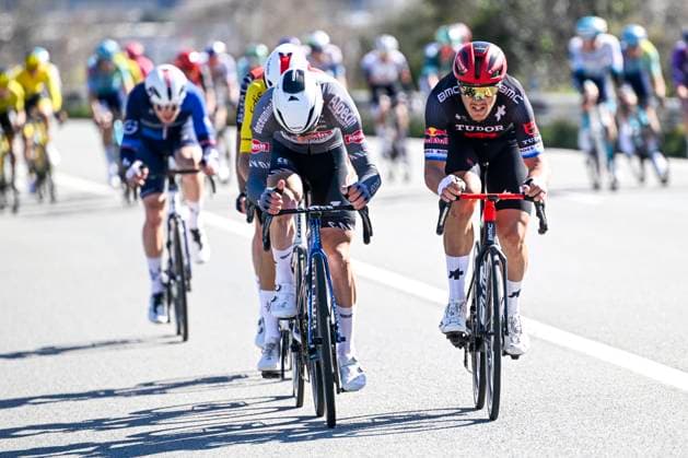 Paris - Nice 2025 - stage 8 NICE, FRANCE - MARCH 16 : Trentin Matteo (ITA) of Tudor Pro Cycling Team in action during stage 8 and final stage of the 83th edition of the Paris - Nice cycling race, a stage of 119,9km with start and finish in Nice on March 16, 2025 in Nice, France, 16 03 2025 ( Motordriver Kenny Verfaillie - Nice France  Copyright: xNicoxVereeckenx