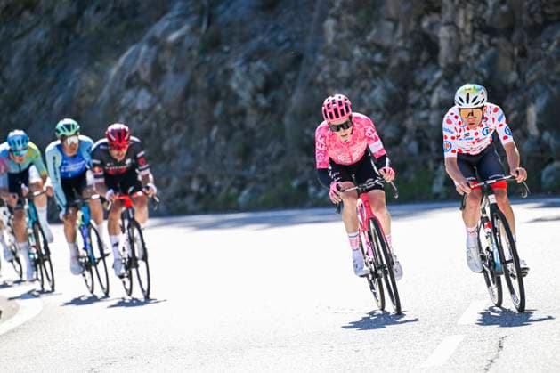 Paris - Nice 2025 - stage 8 NICE, FRANCE - MARCH 16 : Gachignard Thomas (FRA) of Team Totalenergies and Powless Neilson (USA) of Ef Education - Easypost in action during stage 8 and final stage of the 83th edition of the Paris - Nice cycling race, a stage of 119,9km with start and finish in Nice on March 16, 2025 in Nice, France, 16 03 2025 ( Motordriver Kenny Verfaillie - Nice France  Copyright: xNicoxVereeckenx