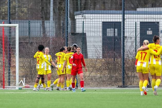 Jubel zum Tor zum 0:1 durch Korina Janez (1. FC Union Berlin, 27), GER, FC Bayern Muenchen II vs. 1. FC Union Berlin, Fussball, 2. Frauen-Bundesliga, 18. Spieltag, Saison 2024 2025, 16.03.2025, GER, FC Bayern Muenchen II vs. 1. FC Union Berlin, Fussball, 2. Frauen-Bundesliga, 18. Spieltag, Saison 2024 2025, 16.03.2025 Muenchen Copyright: xEibner-Pressefoto JennixMaulx EP_JML