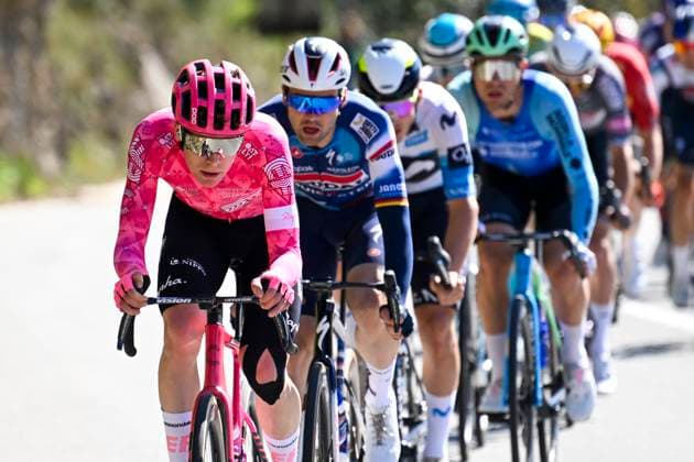 Paris - Nice 2025 - stage 8 NICE, FRANCE - MARCH 16 : Steinhauser Georg (GER) of Ef Education - Easypost in action during stage 8 and final stage of the 83th edition of the Paris - Nice cycling race, a stage of 119,9km with start and finish in Nice on March 16, 2025 in Nice, France, 16 03 2025 ( Motordriver Kenny Verfaillie - Nice France  Copyright: xNicoxVereeckenx