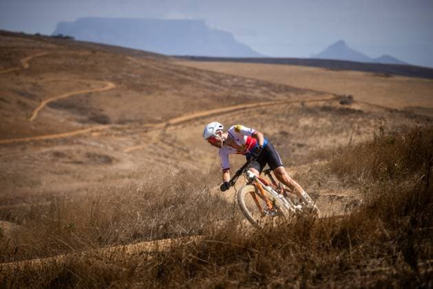 Czech rider Martin Stosek on the course of the opening prologue of the seven-day Cape Epic mountain bike pairs stage race in South Africa, March 16, 2025. (CTKxPhoto MichalxCerveny) CTKPhotoF202503160023301  CTKPhotoF202503160023301