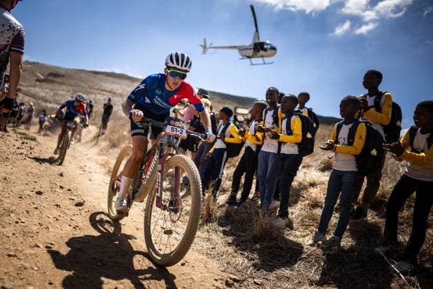 Argentina s Sofia Gomez Villafane on the course of the opening prologue of the seven-day Cape Epic pairs mountain bike stage race in South Africa, March 16, 2025. (CTKxPhoto MichalxCerveny) CTKPhotoF202503160023501  CTKPhotoF202503160023501