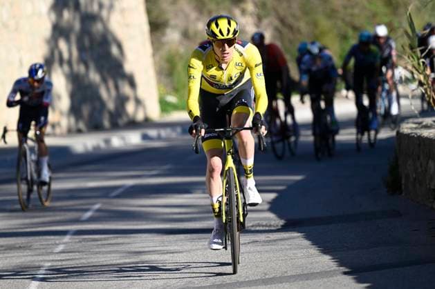 Paris - Nice 2025 - stage 8 NICE, FRANCE - MARCH 16 : Jorgenson Matteo (USA) of Team Visma Lease A Bike attacking during stage 8 and final stage of the 83th edition of the Paris - Nice cycling race, a stage of 119,9km with start and finish in Nice on March 16, 2025 in Nice, France, 16 03 2025 ( Motordriver Kenny Verfaillie - Nice France  Copyright: xNicoxVereeckenx