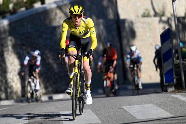 Paris - Nice 2025 - stage 8 NICE, FRANCE - MARCH 16 : Jorgenson Matteo (USA) of Team Visma Lease A Bike attacking during stage 8 and final stage of the 83th edition of the Paris - Nice cycling race, a stage of 119,9km with start and finish in Nice on March 16, 2025 in Nice, France, 16 03 2025 ( Motordriver Kenny Verfaillie - Nice France  Copyright: xNicoxVereeckenx