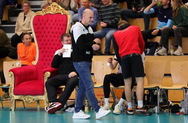 BAU 16.03.2025, Deutschland, Ludwigsburg, Volleyball 2. Bundesliga, Barock Volleys Ludwigsburg vs. TSV Mimmenhausen, Barock Trainer Michael Dornheim