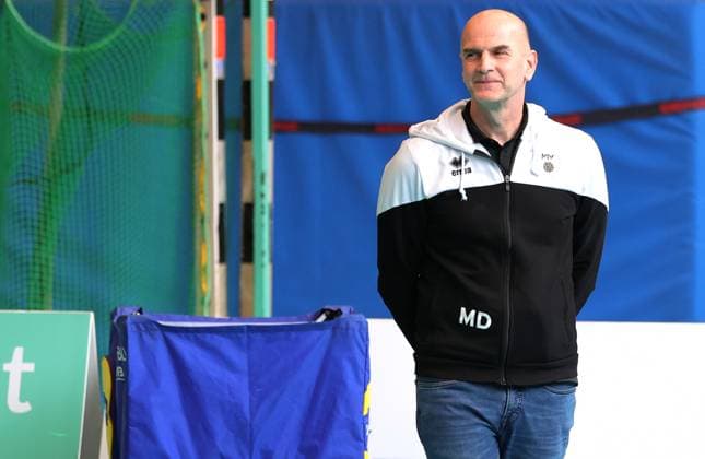 BAU 16.03.2025, Deutschland, Ludwigsburg, Volleyball 2. Bundesliga, Barock Volleys Ludwigsburg vs. TSV Mimmenhausen, Barock Trainer Michael Dornheim