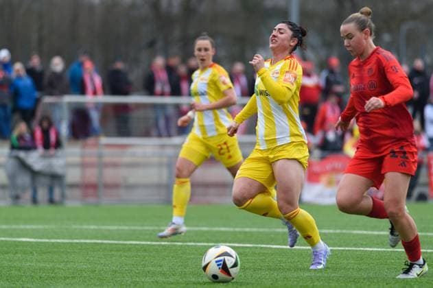 Munich, Germany, March 16th 2025: Eleni Markou (22 (Union Berlin) during the 2. Frauen Bundesliga match between FC Bayern Munich II and 1. FC Union Berlin at FC Bayern Campus, Munich, Germany. (Sven Beyrich SPP)  Copyright: xSvenxBeyrich SPPx spp-en-SvBe-20250316-D4S_7411