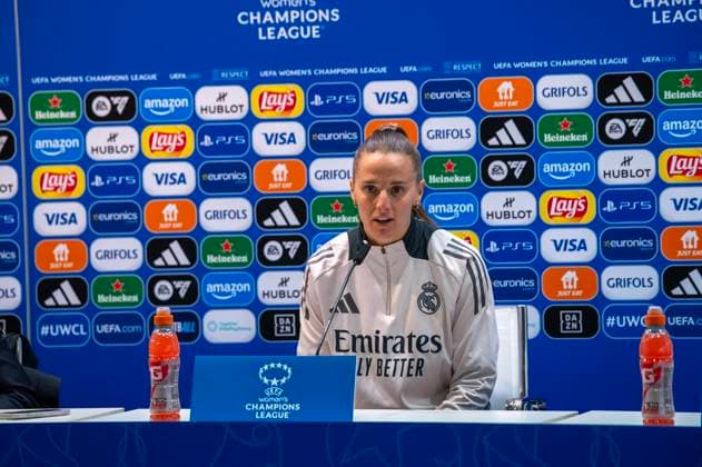 March 17, 2025, Madrid, Madrid, Spain: SANDIE TOLETTI in the press conference, PK, Pressekonferenz prior to the Women s Champions League match Real Madrid Femenino - Arsenal, at stadium Alfredo Di Stefano, Spains, 03 17 25. Madrid Spain - ZUMAc312 0807316427st Copyright: xOscarxManuelxSanchezx