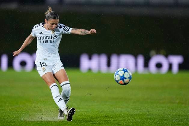 Sport Bilder des Tages March 18, 2025, Valdebebas, Madrid, SPAIN: Sheila Garcia of Real Madrid during the UEFA WomenÃ¢â‚¬â ¢s Champions League Quarter Final first leg, football match played between Real Madrid CF and Arsenal FC at Alfredo Di Stefano stadium on March 18, 2025, in Valdebebas, Madrid, Spain. Valdebebas SPAIN - ZUMAa181 20250318_zaa_a181_036 Copyright: xOscarxJ.xBarrosox