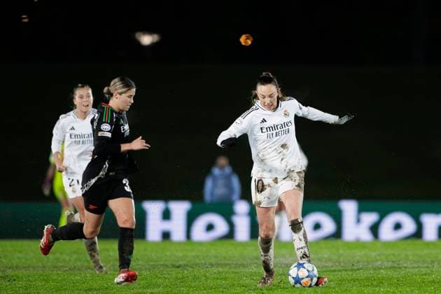 UEFA Women s Champions League - Real Madrid vs Arsenal MADRID, SPAIN -March 18: Caroline Weir of Real Madrid in action during the UEFA Women s Champions League Quarter Finals First Leg match between Real Madrid and Arsenal at Alfredo Di Stefano stadium in Madrid. (Photo by Guillermo Martinez) Madrid Alfredo Di Stefano Stadium Spain Copyright: xGuillermoxMartinezx