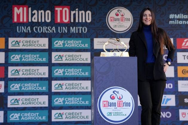 The trophy during the men s elite race of the Milano-Torino one day cycling race (174km) from Rho to Torino (Superga) - North West Italy- Wednesday, March 19, 2025. - cycling .  Copyright: xGianxMattiaxD Alberto LaPressex