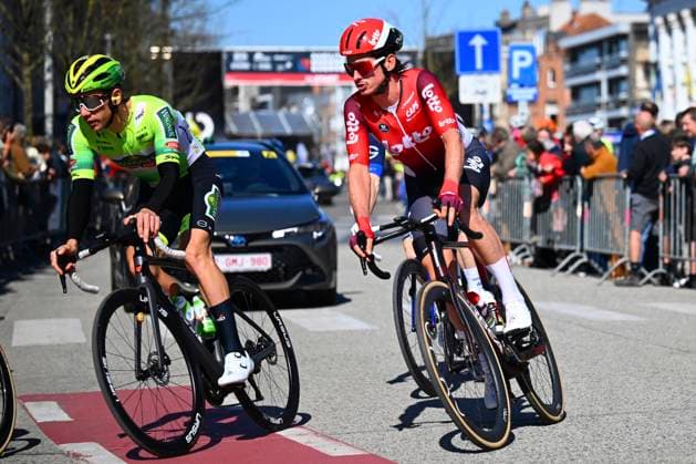 Danilith Nokere Koerse 2025 cycling race NOKERE, BELGIUM - MARCH 19 : Beullens Cedric (BEL) of Lotto during the Men Elite UCI 1.Pro 78th Danilith Nokere Koerse cycling race with start in Deinze and finish in Nokere (188,2 km) on March 19, 2025 in Nokere, Belgium, 19 03 2025 ( Motordriver Rodrique Verfaillie & Nokere Belgium  Copyright: xTomasxSiskx