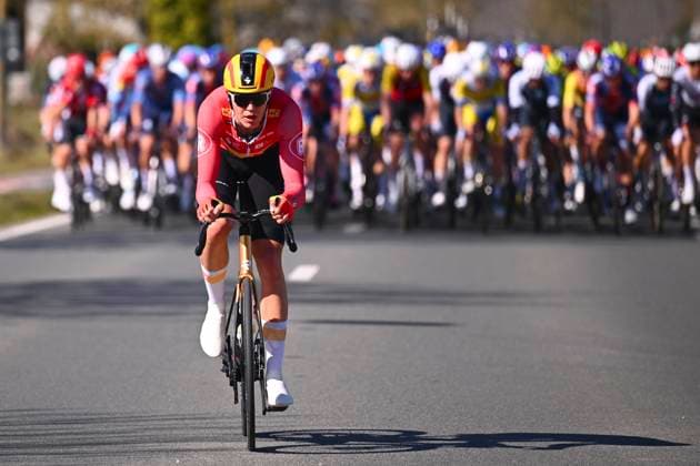 Danilith Nokere Koerse 2025 cycling race NOKERE, BELGIUM - MARCH 19 : rider of Uno-X Pro Mobility during the Men Elite UCI 1.Pro 78th Danilith Nokere Koerse cycling race with start in Deinze and finish in Nokere (188,2 km) on March 19, 2025 in Nokere, Belgium, 19 03 2025 ( Motordriver Rodrique Verfaillie & Nokere Belgium  Copyright: xTomasxSiskx