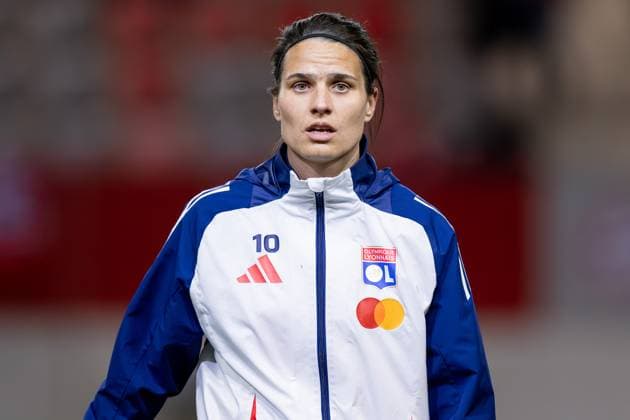 Dzsenifer Marozsan (Olympique Lyon, 10). GER, FC Bayern Muenchen vs. Olympique Lyon, Fussball, UEFA Womans Champions League, Viertelfinale Hinspiel, Saison 2024 2025, 18.03.2025. GER, FC Bayern Muenchen vs. Olympique Lyon, Fussball, UEFA Womans Champions League, Viertelfinale Hinspiel, Saison 2024 2025, 18.03.2025. Muenchen Copyright: xEibner-Pressefoto HeikexFeinerx EP_HFR