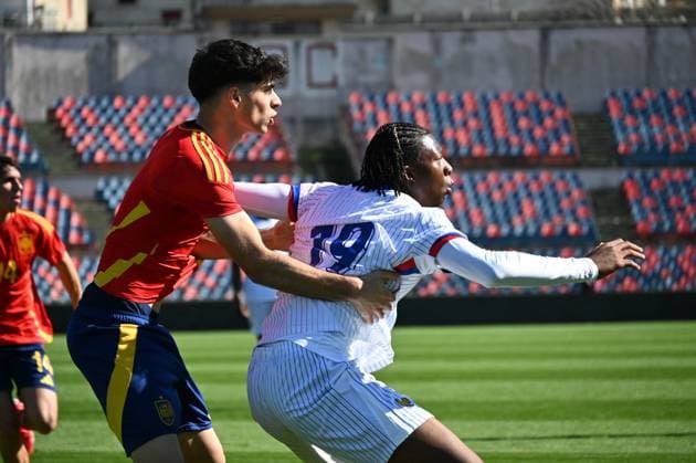 CALCIO - UEFA Campionato Europeo - UEFA U19 European Championship, EM, Europameisterschaft Elite Round - France vs Spain Mohamed Kader Meite (France) in action during UEFA U19 European Championship Elite Round - France vs Spain, UEFA European Football Championship in Cosenza, Italy, March 19 2025 Cosenza Italy  Copyright: xIPAxSport ABACAx