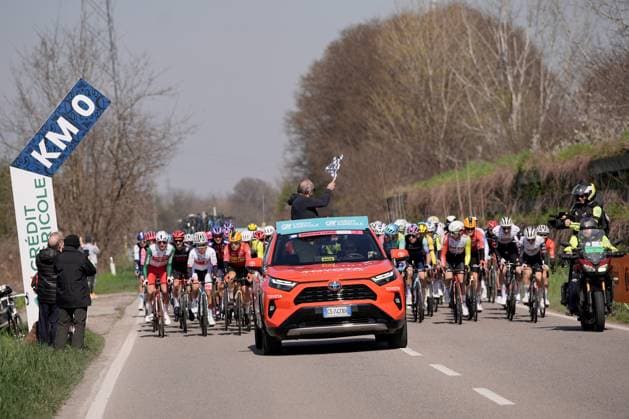Km 0 during the men s elite race of the Milano-Torino one day cycling race (174km) from Rho to Torino (Superga) - North West Italy- Wednesday, March 19, 2025. - cycling .  Copyright: xMarcoxAlpozzi LaPressex