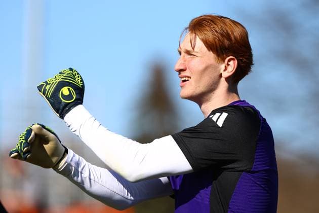 12 Konstantin Heide (Deustchland U19) Fußball I Junioren I UEFA-U19-Europameisterschaft I Saison 2024-2025 I Qualifikationsturnier I Deustchland U19 - Slowenien U19 I 19.03.2025 I Drömlingstadion *** 12 Konstantin Heide Germany U19 soccer I Juniors I UEFA U19 European Championship I 2024 2025 season I Qualifying tournament I Germany U19 Slovenia U19 I 19 03 2025 I Drömlingstadion