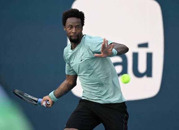 MIAMI GARDENS FL - MARCH 19: GaÃ«l Monfils Vs Fabian Marozsan during The Miami Open at Hard Rock Stadium on March 19, 2025 in Miami Gardens, Florida. : Copyright: xmpi04x xMediaPunchx