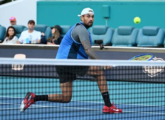 MIAMI GARDENS FL - MARCH 19: Nick Kyrgios Vs Mackenzie McDonald during The Miami Open at Hard Rock Stadium on March 19, 2025 in Miami Gardens, Florida. : Copyright: xmpi04x xMediaPunchx