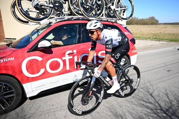 Grand Prix de Denain - Porte du Hainaut 2025 cycling race DENAIN, FRANCE - MARCH 20 : Molano Juan Sebastian (COL) of UAE Team Emirates in action during the Men Elite UCI 1.Pro 66th Grand Prix de Denain - Porte du Hainaut cycling race with start in Denain and finish in Denain (204,4 km) on March 20, 2025 in Denain, France, 20 03 2025 ( Motordriver Stephan Boone & Denain France  Copyright: xTomasxSiskx
