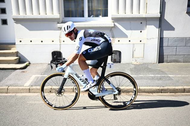 Grand Prix de Denain - Porte du Hainaut 2025 cycling race DENAIN, FRANCE - MARCH 20 : Moschetti Matteo (ITA) of Q36.5 Pro Cycling Team in action during the Men Elite UCI 1.Pro 66th Grand Prix de Denain - Porte du Hainaut cycling race with start in Denain and finish in Denain (204,4 km) on March 20, 2025 in Denain, France, 20 03 2025 ( Motordriver Stephan Boone & Denain France  Copyright: xTomasxSiskx
