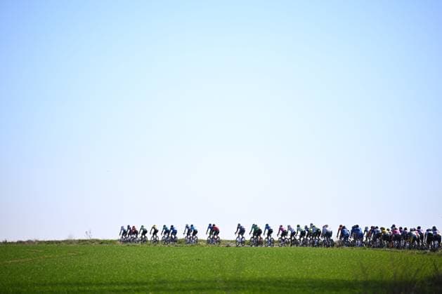 Grand Prix de Denain - Porte du Hainaut 2025 cycling race DENAIN, FRANCE - MARCH 20 : Illustration picture of the peloton during the Men Elite UCI 1.Pro 66th Grand Prix de Denain - Porte du Hainaut cycling race with start in Denain and finish in Denain (204,4 km) on March 20, 2025 in Denain, France, 20 03 2025 ( Motordriver Stephan Boone & Denain France  Copyright: xTomasxSiskx