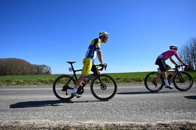 Grand Prix de Denain - Porte du Hainaut 2025 cycling race DENAIN, FRANCE - MARCH 20 : Dens Tuur (BEL) of Team Flanders - Baloise in action during the Men Elite UCI 1.Pro 66th Grand Prix de Denain - Porte du Hainaut cycling race with start in Denain and finish in Denain (204,4 km) on March 20, 2025 in Denain, France, 20 03 2025 ( Motordriver Stephan Boone & Denain France  Copyright: xTomasxSiskx