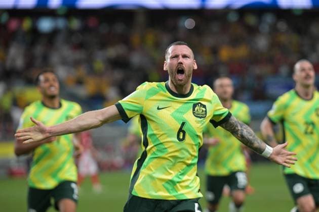March 20, 2025, Paddington, New South Wales, Australia: Martin Boyle of Australia men football team celebrates after scoring a goal during the AFC Asian Qualifiers 2026 Road to 26 match between Australia and Indonesia held at the Sydney Football Stadium. Final score; Australia 5 : 1 Indonesia. Paddington Australia - ZUMAs197 20250320_aaa_s197_063 Copyright: xLuisxVeniegrax