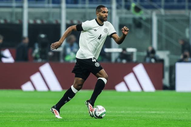 Fussball, UEFA Nations League Saison 2024 2025 Viertelfinale, Hinspiel Italien - Deutschland 20.03.2025, Stadio Guiseppe Meazza San Siro Jonathan Tah (Deutschland, 4) Mailand Stadio Guiseppe Meazza San Siro Italien