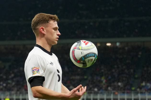 Germany™s defender Joshua Kimmich during the Uefa Nations League soccer match between Italy and Germany at the San Siro Stadium in Milan, north Italy - Thursday , Mach 20 , 2025 . - Soccer .  Copyright: xSpada LaPressex