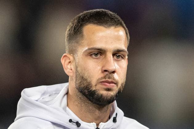 David Hancko during UEFA Nations league, Slovakia - Slovenia , 20. march 2025, Stadium Tehelne Pole, Bratislava, Slovakia Copyright: xMICHALxFAJT,ZOSPORTU.SKx DSC_8736