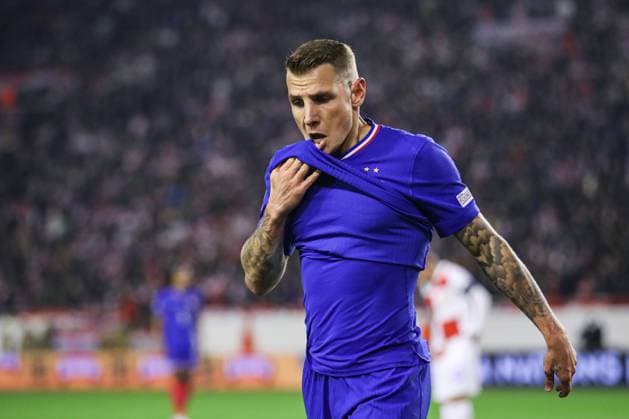 Croatia v France - UEFA Nations League Quarterfinal Leg One SPLIT, CROATIA - MARCH 20: Lucas Digne of France during the UEFA Nations League quarterfinal leg one match between Croatia and France at Stadion Poljud on March 20, 2025 in Split, Croatia.  IgorxKralj PIXSELL
