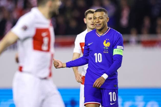 Croatia v France - UEFA Nations League Quarterfinal Leg One SPLIT, CROATIA - MARCH 20: Kylian Mbappe of France during the UEFA Nations League quarterfinal leg one match between Croatia and France at Stadion Poljud on March 20, 2025 in Split, Croatia.  IgorxKralj PIXSELL