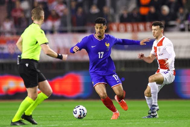 Croatia v France - UEFA Nations League Quarterfinal Leg One SPLIT, CROATIA - MARCH 20: William Saliba of France during the UEFA Nations League quarterfinal leg one match between Croatia and France at Stadion Poljud on March 20, 2025 in Split, Croatia.  IgorxKralj PIXSELL