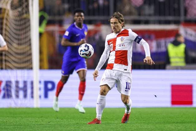 Croatia v France - UEFA Nations League Quarterfinal Leg One SPLIT, CROATIA - MARCH 20: Luka Modric of Croatia during the UEFA Nations League quarterfinal leg one match between Croatia and France at Stadion Poljud on March 20, 2025 in Split, Croatia.  IgorxKralj PIXSELL