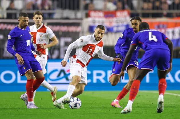 Croatia v France - UEFA Nations League Quarterfinal Leg One SPLIT, CROATIA - MARCH 20: Nikola Vlasic of Croatia during the UEFA Nations League quarterfinal leg one match between Croatia and France at Stadion Poljud on March 20, 2025 in Split, Croatia.  IgorxKralj PIXSELL