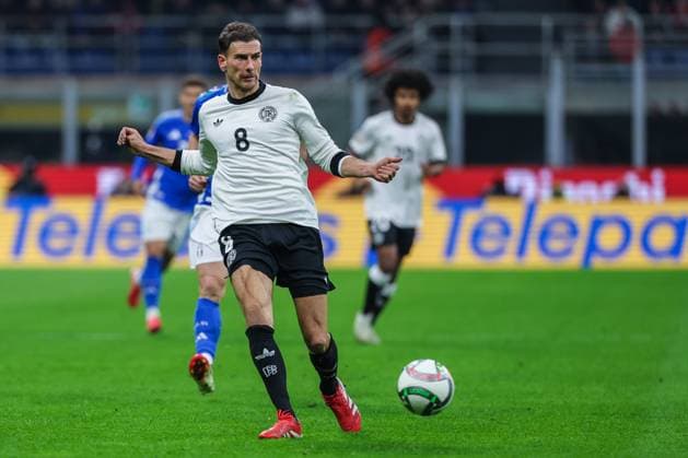 Italy vs Germany - UEFA Nations League 2024 25 Quarter-Finals - 20 03 2025 Leon Goretzka of Germany seen in action during UEFA Nations League 2024 25 Quarter-Finals football match between Italy and Germany at San Siro Stadium Copyright: xBEAUTIFULxSPORTS Carabellix