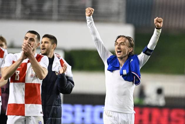 Split, 200325. Poljud Stadium. First football match of the quarter-finals of the League of Nations, Croatia - France. In the photo: Luka Modric. Photo: Ante Cizmic CROPIX Split Hrvatska Copyright: xxAntexCizmicx ac-hrvatska_francuska_slavlje2-200325