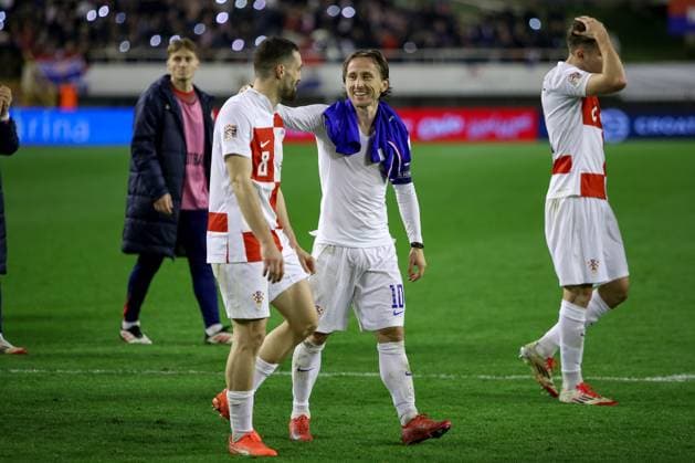 Croatia v France - UEFA Nations League Quarterfinal Leg One SPLIT, CROATIA - MARCH 20: Luka Modric of Croatia reacts after Croatia won 2-0 against France during the UEFA Nations League quarterfinal leg one match between Croatia and France at Stadion Poljud on March 20, 2025 in Split, Croatia.  SimexZelic PIXSELL