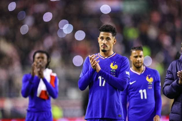 Croatia v France - UEFA Nations League Quarterfinal Leg One SPLIT, CROATIA - MARCH 20: SPLIT, CROATIA - MARCH 20: William Saliba of France sad after the lost 2-0 to Croatia during the UEFA Nations League quarterfinal leg one match between Croatia and France at Stadion Poljud on March 20, 2025 in Split, Croatia.  IgorxKralj PIXSELL
