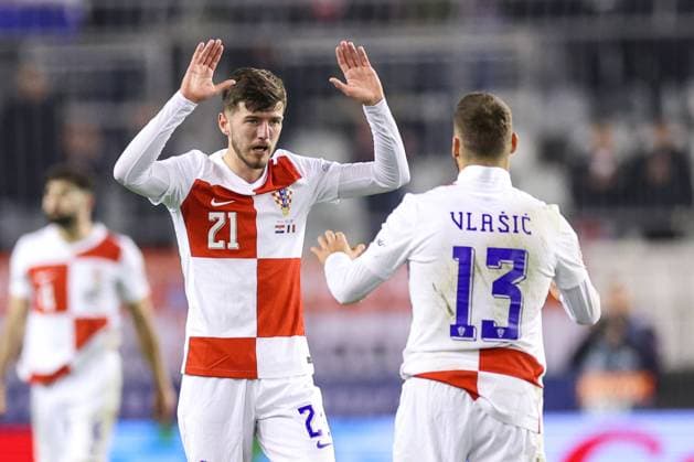 Croatia v France - UEFA Nations League Quarterfinal Leg One SPLIT, CROATIA - MARCH 20: Petar Sucic of Croatia during the UEFA Nations League quarterfinal leg one match between Croatia and France at Stadion Poljud on March 20, 2025 in Split, Croatia.  IgorxKralj PIXSELL