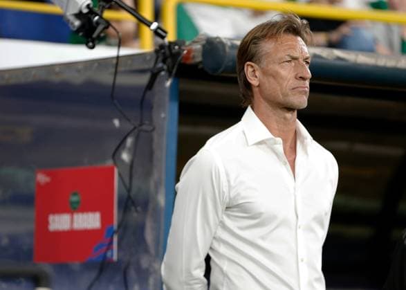 Fußball, WM Quali, Saudi-Arabien - China (250321) -- RIYADH, March 21, 2025 -- Herve Renard, head coach of Saudi Arabia, reacts before the 2026 FIFA World Cup, WM, Weltmeisterschaft, Fussball Asian Qualifier match between Saudi Arabia and China in Riyadh, Saudi Arabia, March 20, 2025. ) (SP)SAUDI ARABIA-RIYADH-FOOTBALL-WORLD CUP QUALIFIER-KSA VS CHN WangxDongzhen 