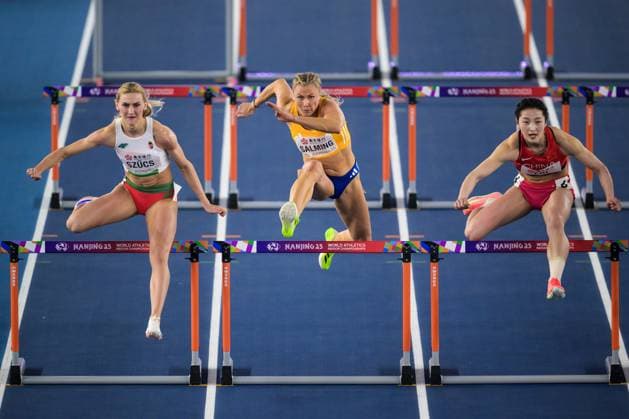 Sport Themen der Woche KW12 Sport Bilder des Tages 250321 Szabina Szücs of Hungary, Bianca Salming of Sweden and Jingyi Liu of China compete in women™s pentathlon 60 meters hurdles during the 2025 World Athletics Indoor Championships on March 21, 2025 in Nanjing. Photo: Joel Marklund BILDBYRAN kod JM JM0662 bbeng friidrott athletics friidrett inomhus-vm vm 2025 world athletics indoor championships vm innendors innendors-vm dam Sverige *** 250321 Szabina Szücs of Hungary, Bianca Salming of Sweden and Jingyi Liu of China compete in women™s pentathlon 60 meters hurdles during the 2025 World Athletics Indoor Championships on March 21, 2025 in Nanjing Photo Joel Marklund BILDBYRAN kod JM JM0662 bbeng friidrott athletics friidrett inomhus vm vm 2025 world athletics indoor championships vm innendors innendors vm dam Sverige  Copyright: JOELxMARKLUND BB250321JM001