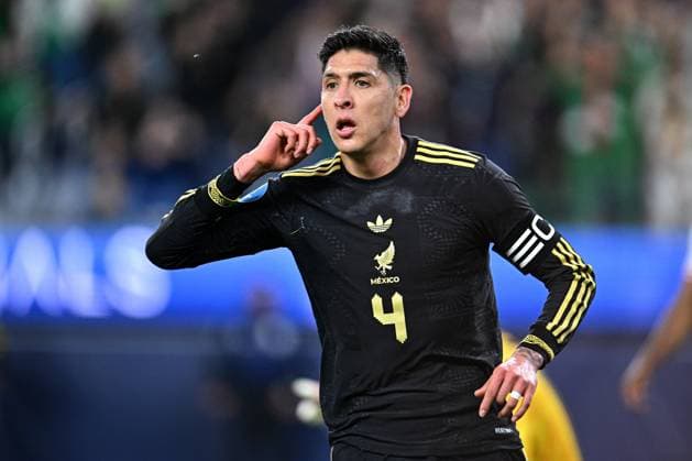 Fußball, CONCACAF Nations League, Mexiko - Kanada RECORD DATE NOT STATED IV CONCACAF NATIONS LEAGUE 2024-2025 Canada vs Mexico Edson Alvarez of Mexico during the Semifinal match between Canada and Mexican national team, Nationalteam (Mexico) as part Final Four of the Concacaf Nations League 2024-2025 at SoFi Stadium on March 20, 2025 in Inglewood, Los Angeles, California, United States. INGLEWOOD LOS ANGELES CALIFORNIA UNITED STATES  Copyright: xAdrianxMaciasx 20250320213111_CNL_2025_SF_CAN_MEX_ALVAREZ147