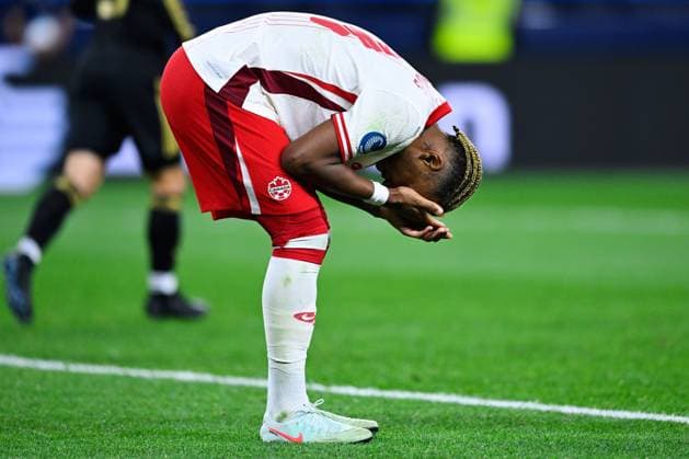 Fußball, CONCACAF Nations League, Mexiko - Kanada RECORD DATE NOT STATED IV CONCACAF NATIONS LEAGUE 2024-2025 Canada vs Mexico Derek Cornelius of Canada during the Semifinal match between Canada and Mexican national team, Nationalteam (Mexico) as part Final Four of the Concacaf Nations League 2024-2025 at SoFi Stadium on March 20, 2025 in Inglewood, Los Angeles, California, United States. INGLEWOOD LOS ANGELES CALIFORNIA UNITED STATES  Copyright: xJorgexMartinezx 20250320215604_CNL_2025_SF_CAN_MEX_CORNELIUS180