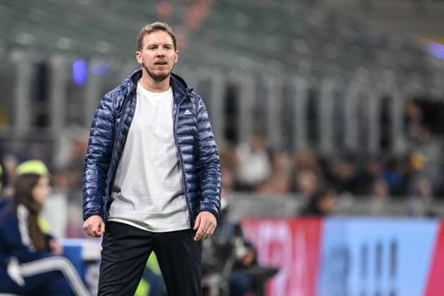 Trainer Julian Nagelsmann (Germany) Looks on during the UEFA Nations League quarterfinal leg one match between Italy and Germany at Stadio San Siro on March 20, 2025 in Milan, Italy. (Photo by Harry Langer DeFodi Images)