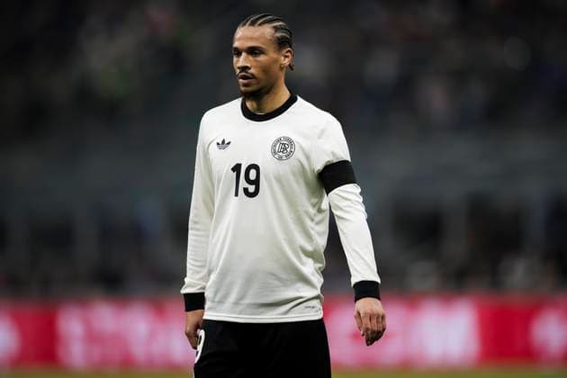 Italy v Germany - UEFA Nations League Leroy Sane of Germany looks on during the UEFA Nations League quarterfinal first leg football match between Italy and Germany. Milan Italy Copyright: xNicolòxCampox