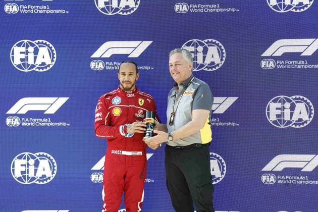 F1 - CHINESE GRAND PRIX 2025 HAMILTON Lewis (gbr), Scuderia Ferrari SF-25, portrait, ISOLA Mario (ita), Motorsport Racing Manager of Pirelli, portrait sprint qualifying celebration during the Formula 1 Heineken Chinese Grand Prix 2025, 2nd round of the 2025 FIA Formula One World Championship, WM, Weltmeisterschaft from March 21 to 23, 2025 on the Shanghai International Circuit, in Shanghai, China - ShanghaiChina Copyright: xJavierxJimenezx